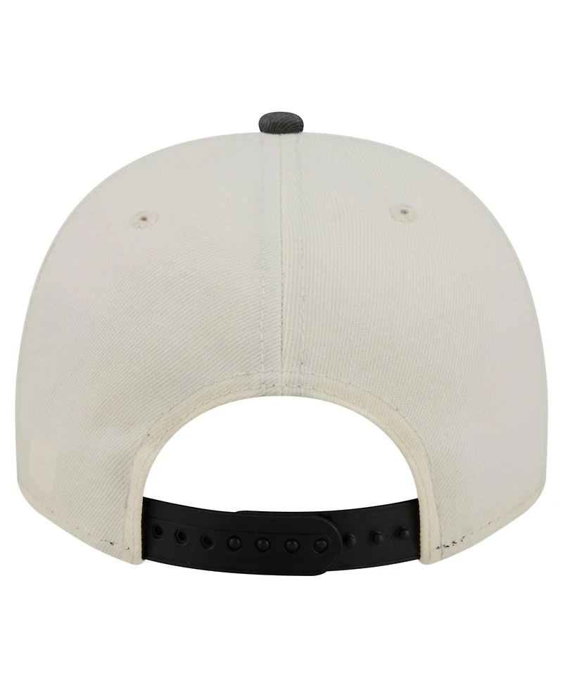 New Era Men's Cream/Black Cincinnati Bengals Washed A-Frame 9FIFTY Snapback Hat