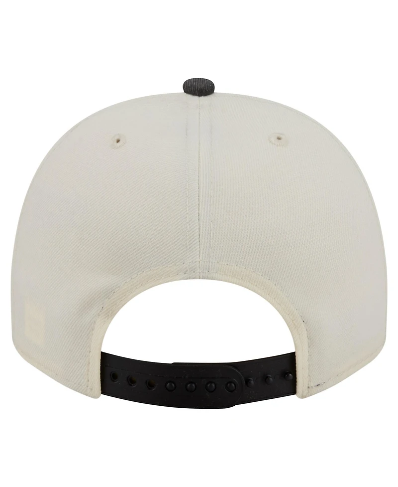 New Era Men's Cream/Black Las Vegas Raiders Washed A-Frame 9FIFTY Snapback Hat