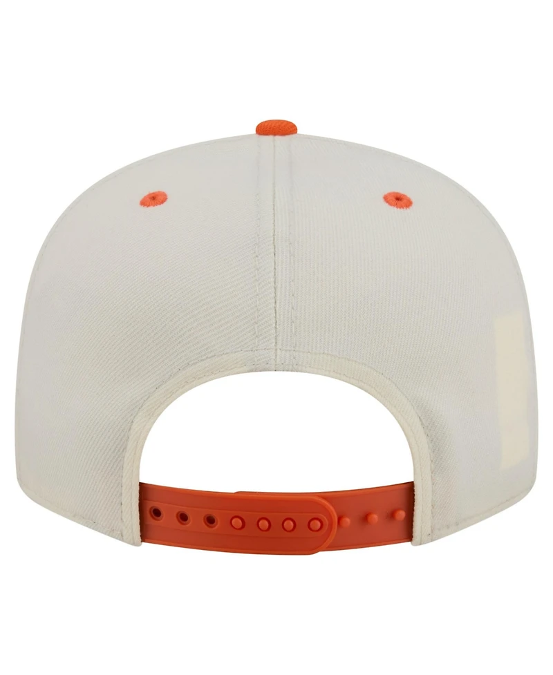 New Era Men's Cream Denver Broncos Oversized Slogan 9FIFTY Snapback Hat