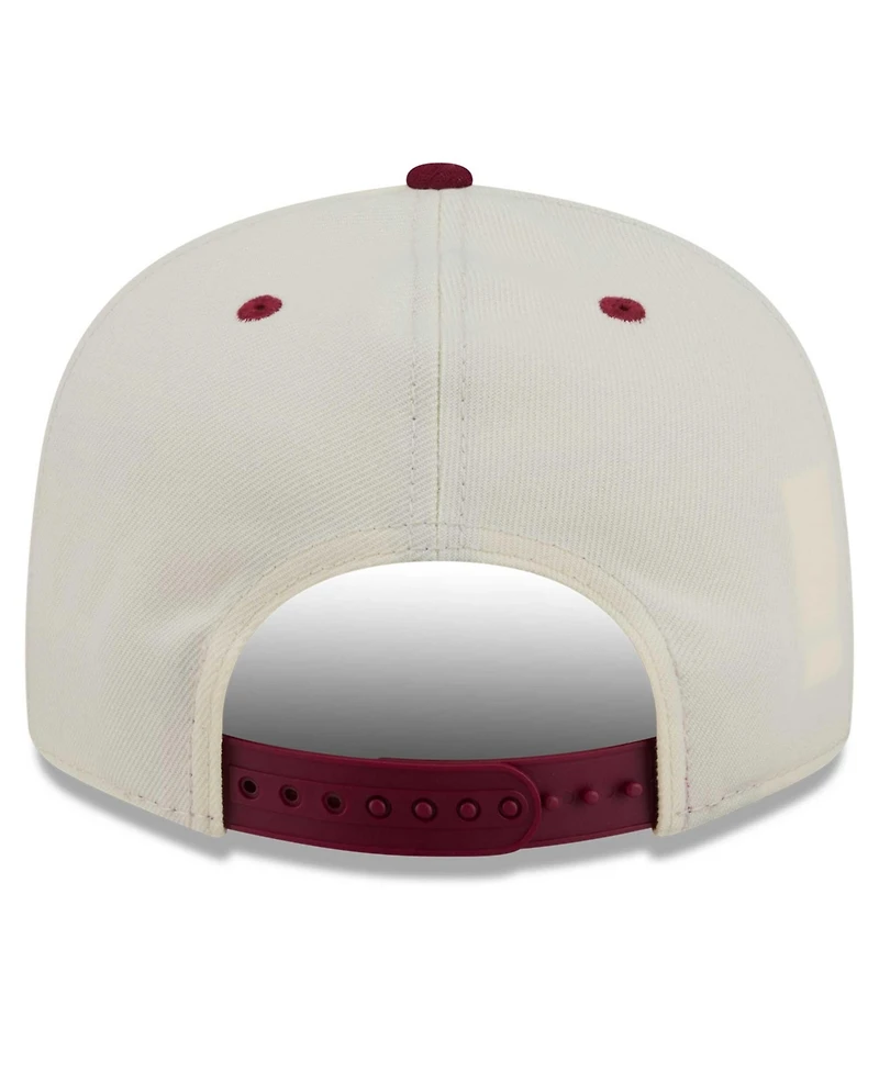 New Era Men's Cream Washington Commanders Oversized Slogan 9FIFTY Snapback Hat