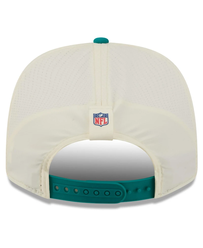 New Era Men's Cream/Aqua Miami Dolphins 2026 Nfl Training Camp 9SEVENTY Adjustable Hat