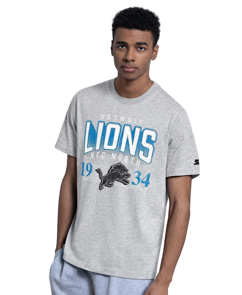 Starter Men's 2-pack Black/Gray Detroit Lions Throwback Logo T-Shirt