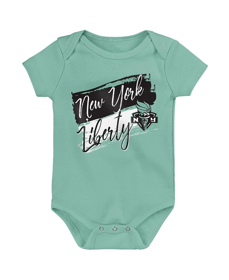 Outerstuff Baby Boys and Girls 3-Piece New York Liberty Destiny Creeper Set