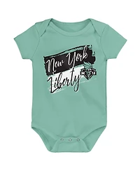 Outerstuff Baby Boys and Girls 3-Piece New York Liberty Destiny Creeper Set