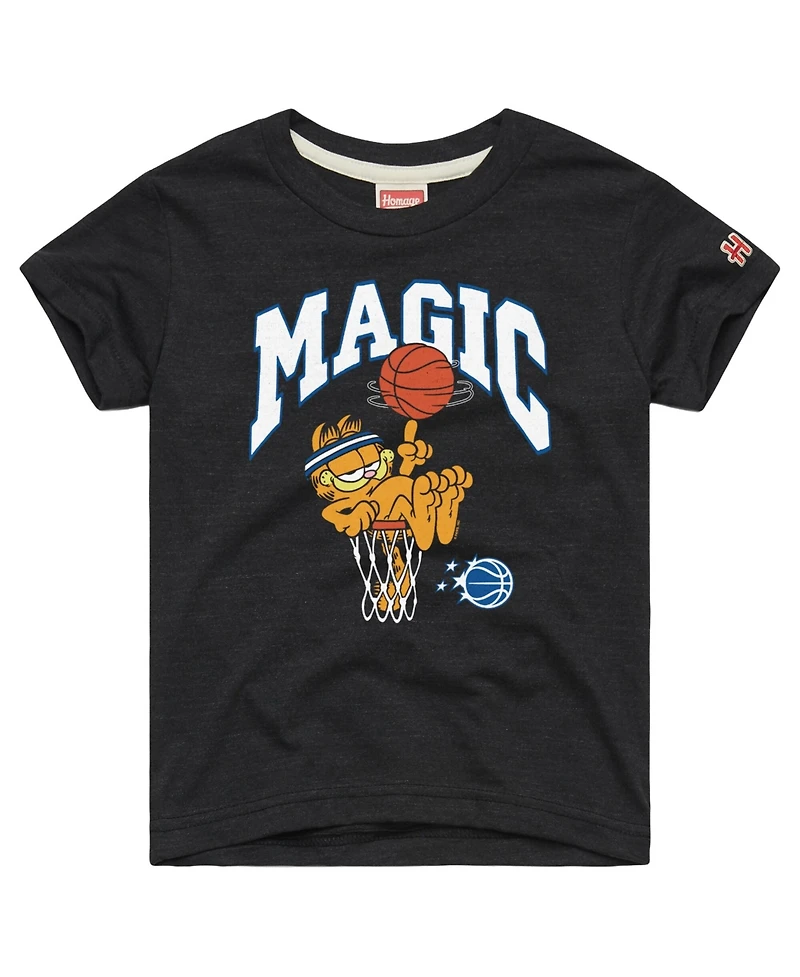 Homage Big Boys and Girls Garfield x Charcoal Orlando Magic Tri-Blend T-Shirt