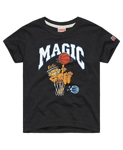 Homage Big Boys and Girls Garfield x Charcoal Orlando Magic Tri-Blend T-Shirt