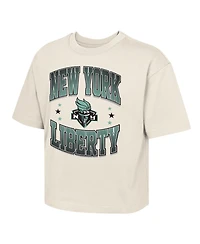 Outerstuff Big Boys and Girls Natural New York Liberty Unbeatable Boxy T-Shirt