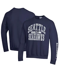Champion Men's College Navy Seattle Seahawks Powerblend Fleece Sweatshirt