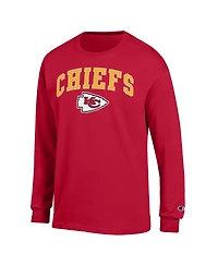 Champion Men's Red Kansas City Chiefs Arch Over Logo Long Sleeve T-Shirt