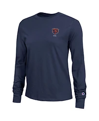 Champion Women's Navy Chicago Bears Core Long-Sleeve T-Shirt