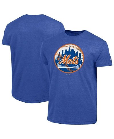 Champion Men's Royal New York Mets Cooperstown Logo Tri-Blend T-Shirt