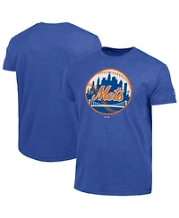 Champion Men's Royal New York Mets Cooperstown Logo Tri-Blend T-Shirt