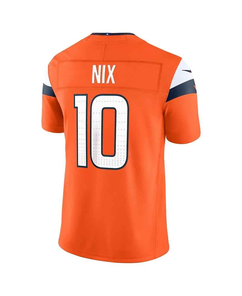 Nike Men's Bo Nix Orange Denver Broncos Vapor F.u.s.e. Stitched Limited Jersey