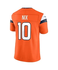 Nike Men's Bo Nix Orange Denver Broncos Vapor F.u.s.e. Stitched Limited Jersey