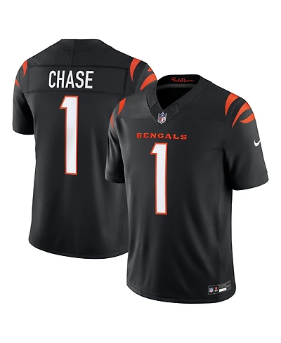 Nike Men's Ja'Marr Chase Black Cincinnati Bengals Vapor F.u.s.e. Stitched Limited Jersey