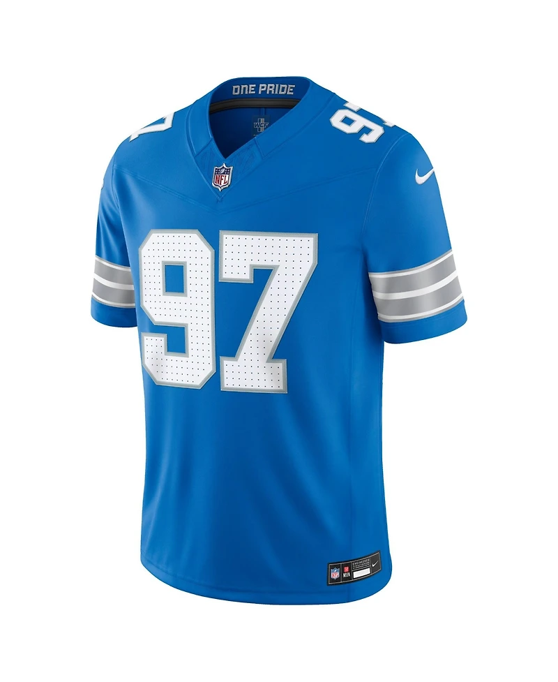 Nike Men's Aidan Hutchinson Blue Detroit Lions Vapor F.u.s.e. Stitched Limited Jersey