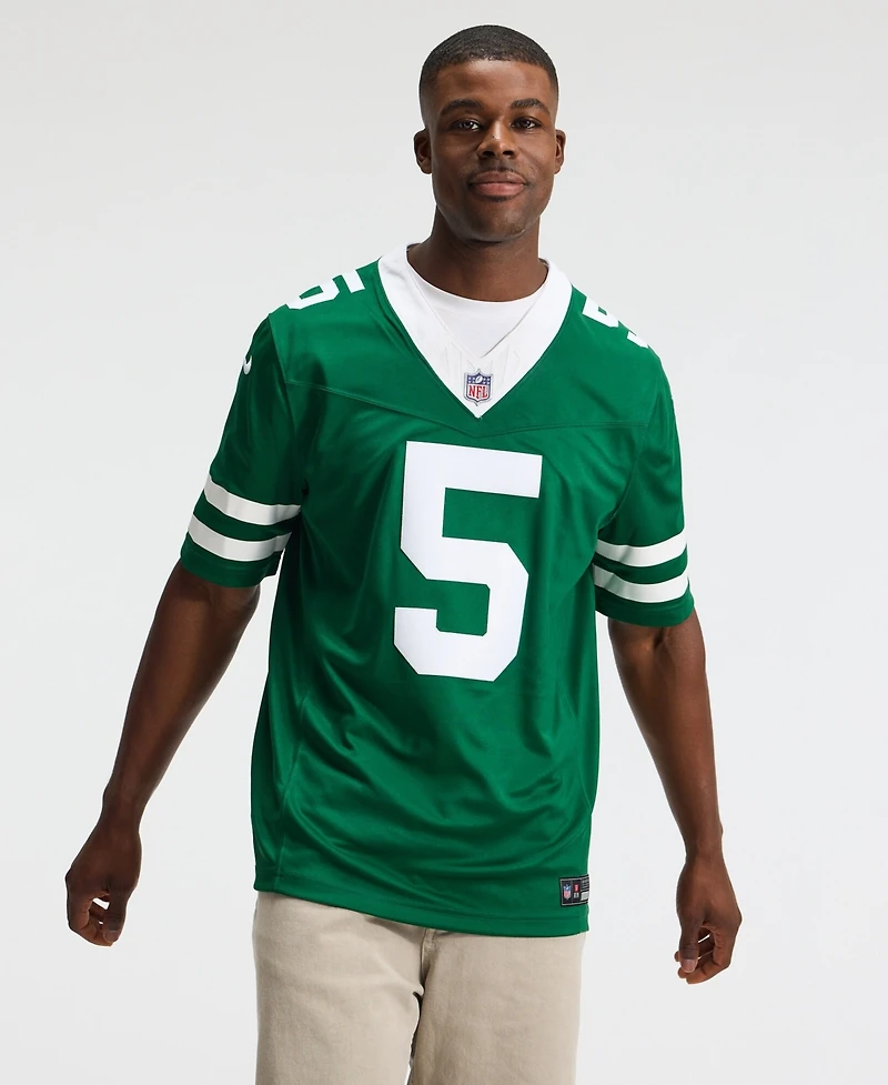 Nike Men's Garrett Wilson Green New York Jets Vapor F.u.s.e. Stitched Limited Jersey