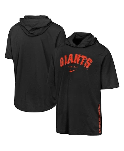 Nike Big Boys and Girls Black San Francisco Giants Dri-fit Hooded T-Shirt