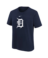 Nike Big Boys and Girls Navy Detroit Tigers Large Logo T-Shirt