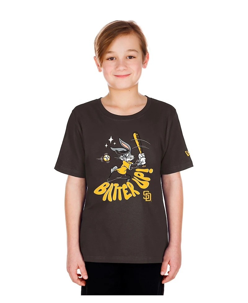 New Era Big Boys and Girls Brown San Diego Padres Looney Tunes T-Shirt
