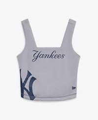 New Era Women's Navy New York Yankees Reversible Cropped Sport Classics Tank Top