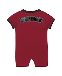 Outerstuff Baby Boys and Girls Red Arizona Diamondbacks Pinch Coverall Shorts