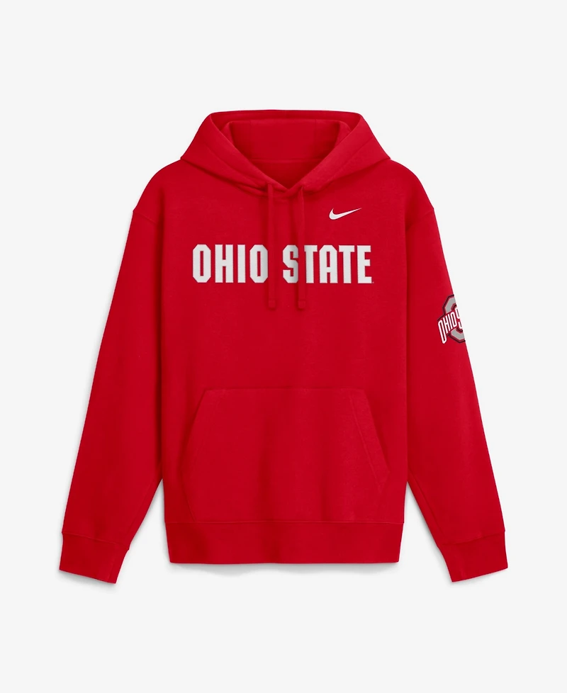 Nike Men's Scarlet Ohio State Buckeyes 2026 Sideline Club Fleece Hoodie