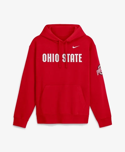 Nike Men's Scarlet Ohio State Buckeyes 2026 Sideline Club Fleece Hoodie