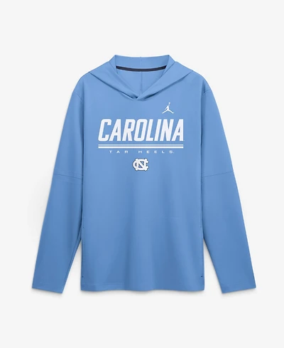 Jordan Men's Carolina Blue North Tar Heels 2026 Sideline Lightweight Long Sleeve Hooded Dri-fit T-Shirt