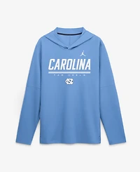 Jordan Men's Carolina Blue North Tar Heels 2026 Sideline Lightweight Long Sleeve Hooded Dri-fit T-Shirt