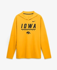 Nike Men's Gold Iowa Hawkeyes 2026 Sideline Lightweight Long Sleeve Hooded Dri-fit T-Shirt