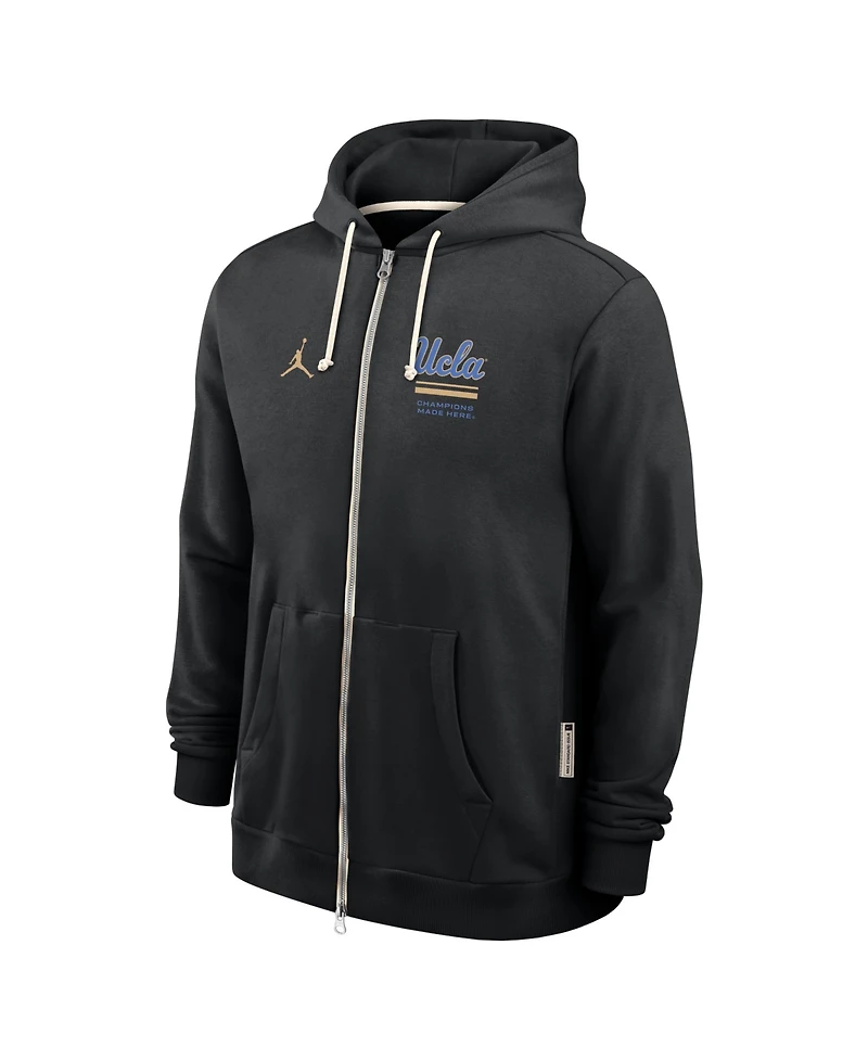 Jordan Men's Black Ucla Bruins 2026 Sideline Standard Issue Dri-fit Full-Zip Hoodie