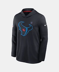 Nike Men's Navy Houston Texans Sideline Dri-fit Long Sleeve Hooded T-Shirt