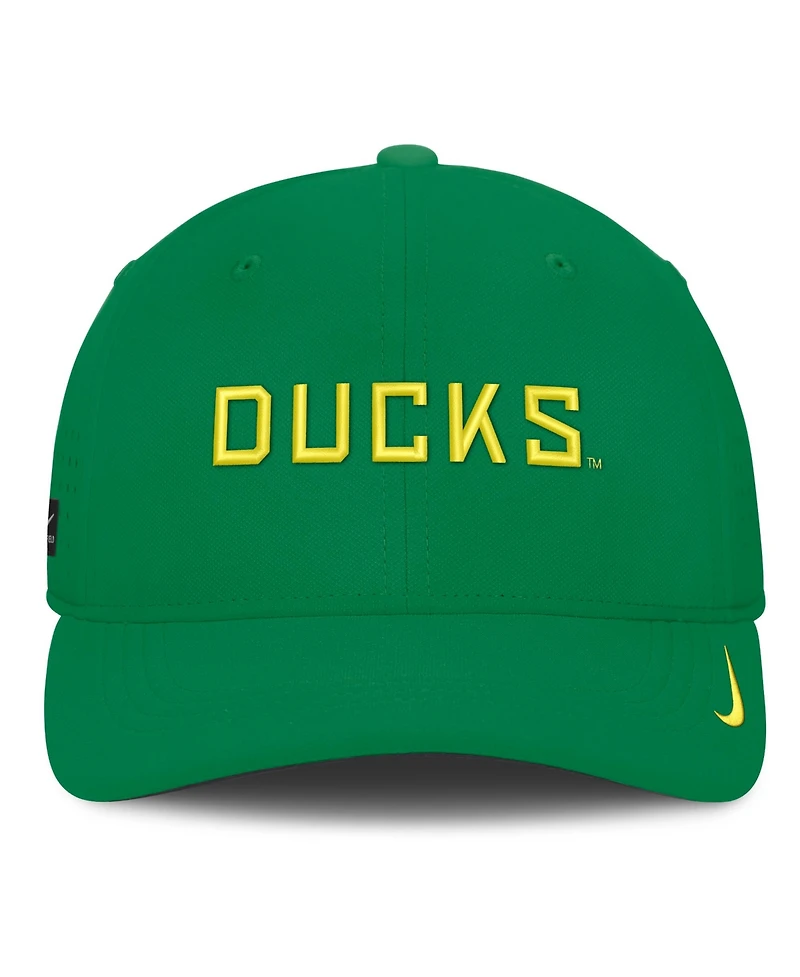 Nike Men's Green Oregon Ducks Gameday Aerobill Swooshflex Dri-fit Hat