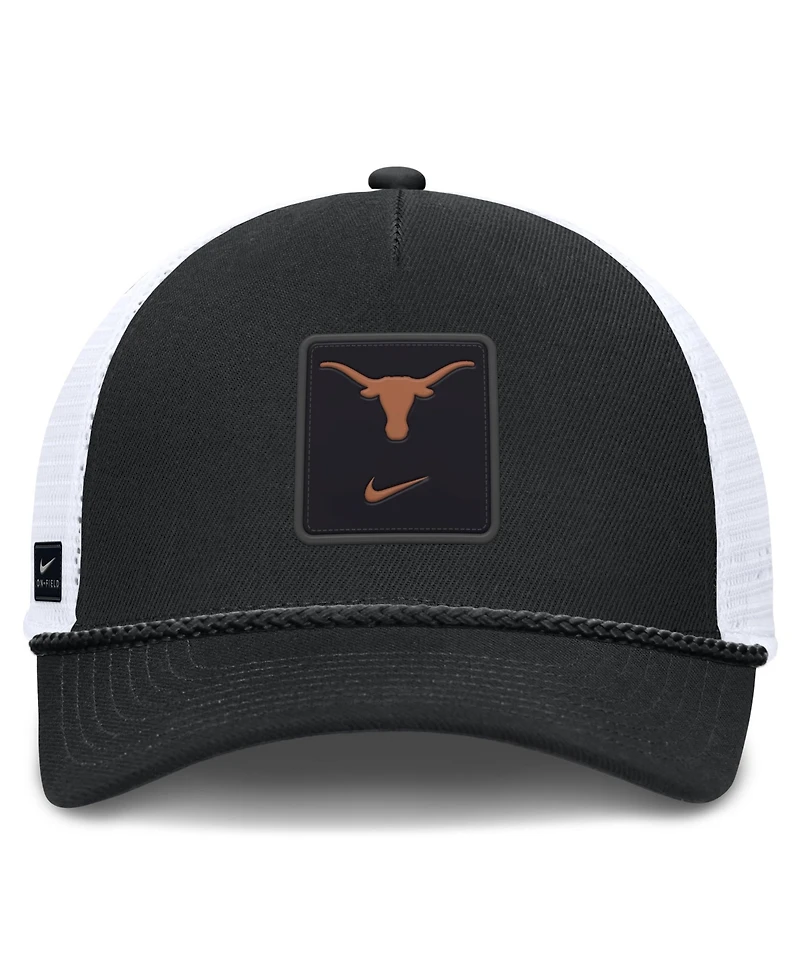 Nike Men's and Women's Black Texas Longhorns Game Day Rope Trucker Adjustable Hat