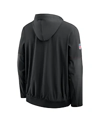 Nike Men's Black Washington Commanders Sideline Anorak Half-Zip Hooded Jacket