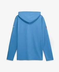 Nike Men's Light Blue Tennessee Titans Sideline Lightweight Long Sleeve Hooded Dri-fit T-Shirt