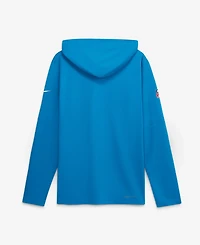 Nike Men's Blue Carolina Panthers Sideline Lightweight Long Sleeve Hooded Dri-fit T-Shirt