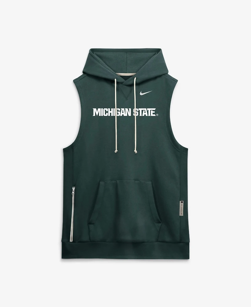 Nike Men's Green Michigan State Spartans 2026 Sideline Sleeveless Dri-fit Hoodie