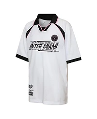 Outerstuff Big Boys and Girls White Inter Miami Cf Mesh Raglan T-Shirt