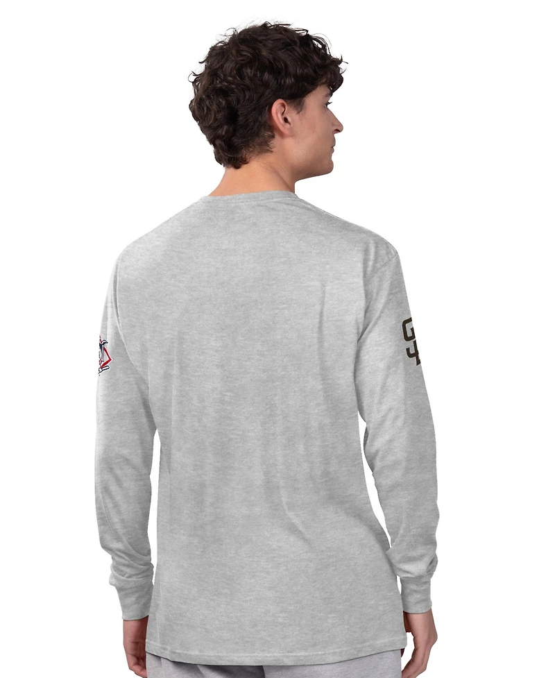 Starter Men's 2-pack Heather Gray/Brown San Diego Padres Long Sleeve Short T-Shirt