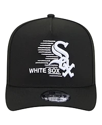 New Era Men's Black Chicago White Sox Motion A-Frame 9FIFTY Snapback Hat