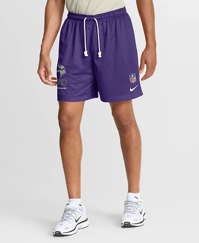 Nike Men's Purple/Platinum Minnesota Vikings Sideline Standard Issue Dri-fit Reversible Shorts