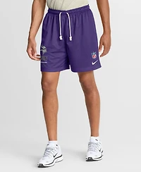 Nike Men's Purple/Platinum Minnesota Vikings Sideline Standard Issue Dri-fit Reversible Shorts