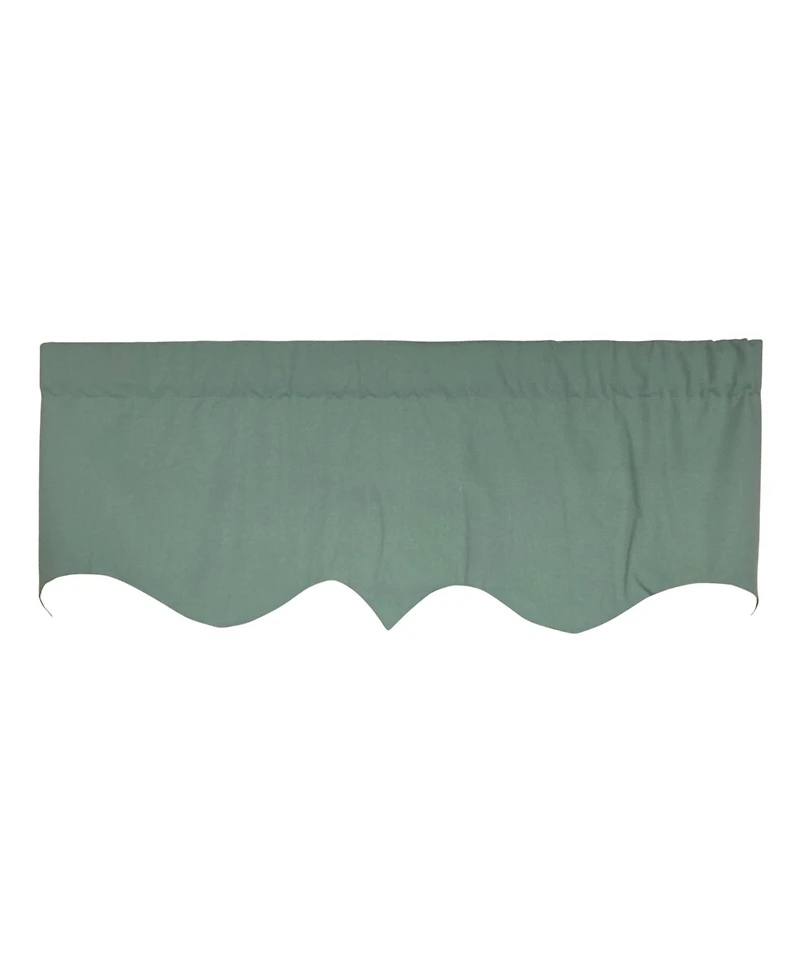 Rlf Home Soft Duck Regal Window Valance 100% Cotton Lined Rod Pocket