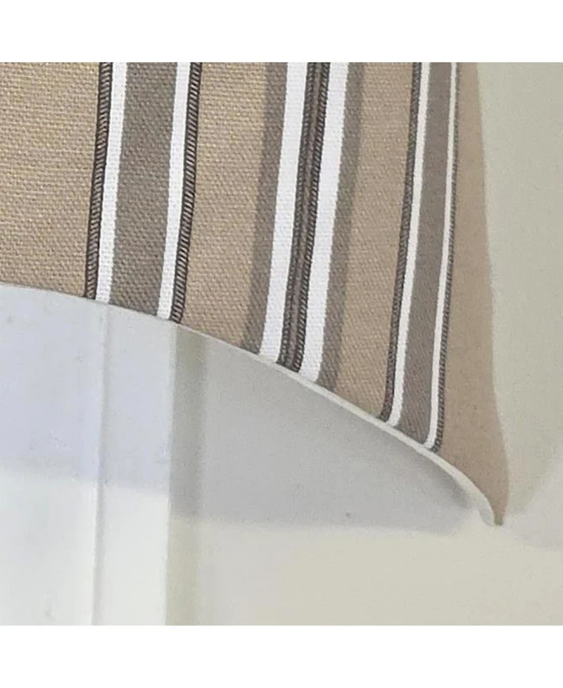 Rlf Home French Stripe Regal Window Valance 100% Cotton Lined Rod Pocket