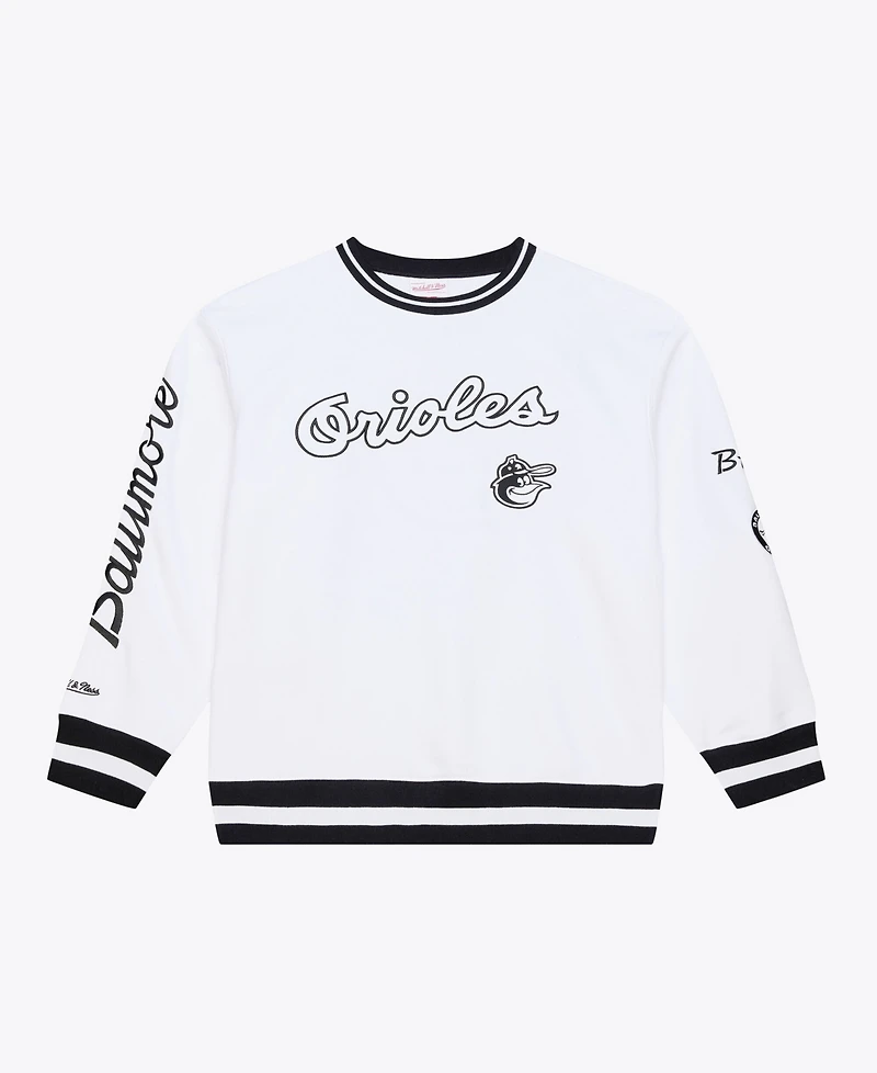Mitchell & Ness Men's White Baltimore Orioles Arctic Fleece Sweatshirt
