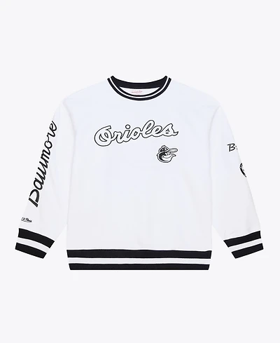 Mitchell & Ness Men's White Baltimore Orioles Arctic Fleece Sweatshirt