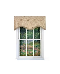 Rlf Home Ribbons Trimmed Cornice Window Valance 100% Cotton Lined Rod Pocket