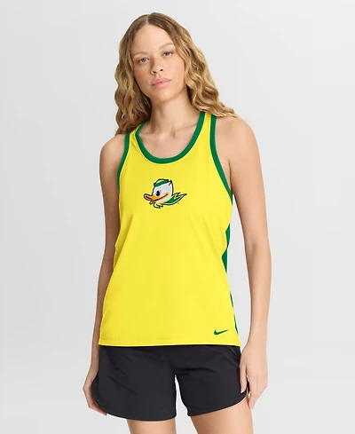 Nike Women's Yellow Oregon Ducks Racerback Tank Top